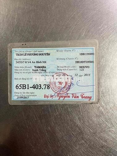 NOUVO Fi 2013 BS 65 C. THƠ CÓ HỖ GÓP OĐ CÓ ĐỖI XE