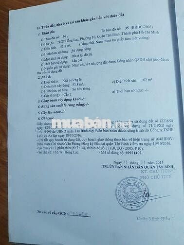 Cần Tiền Bán Gấp Nhà Ở Khu Chợ Tân Bình 21/27 Đường Hồng Lạc Phường 10