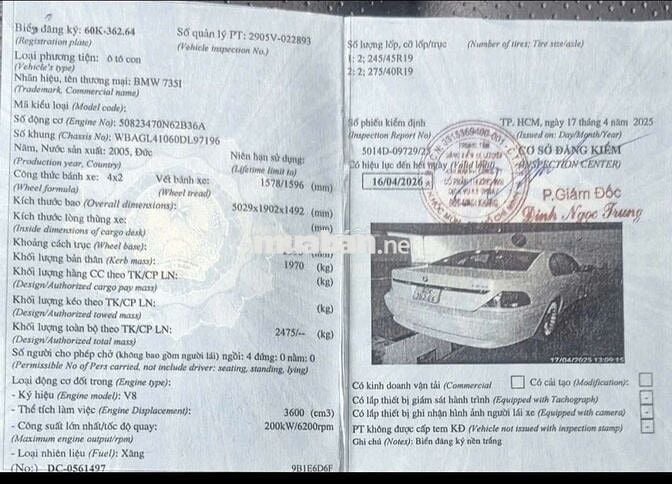 BMW 735i. 2005 - 1567 km