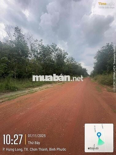 1mẫu cao su 87m mặt tiền kp.Trung Lợi Chơn Thành