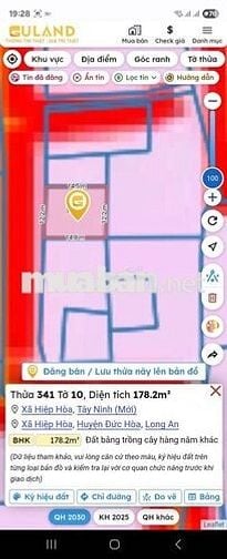 đất 2 mặt tiền hẻm xe tải thông từ ĐT 822 ra ĐT 825. hẻm 7m