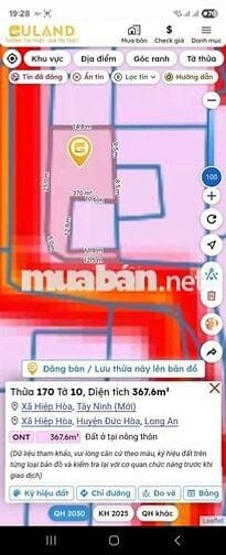 đất 2 mặt tiền hẻm xe tải thông từ ĐT 822 ra ĐT 825. hẻm 7m