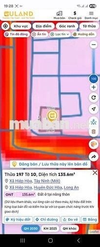 đất 2 mặt tiền hẻm xe tải thông từ ĐT 822 ra ĐT 825. hẻm 7m