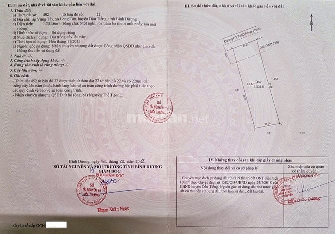 LÔ ĐẤT MẶT TIỀN ĐƯỜNG ĐT 749D – LONG TÂN, DẦU TIẾNG, BÌNH DƯƠNG