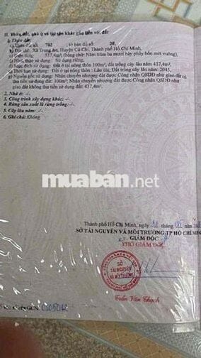 Đất ngộp giá rẻ(537m2-100TC.). MT đường (464 củ) xã trung an