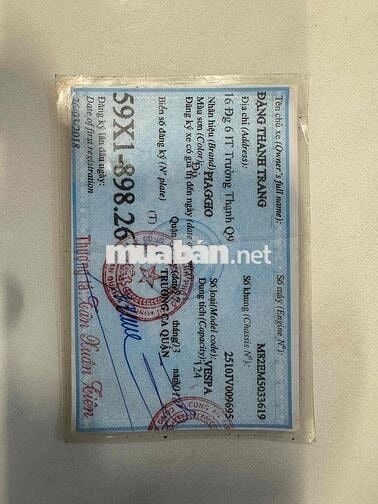 Vespa 2018 - dư dùng cần bán