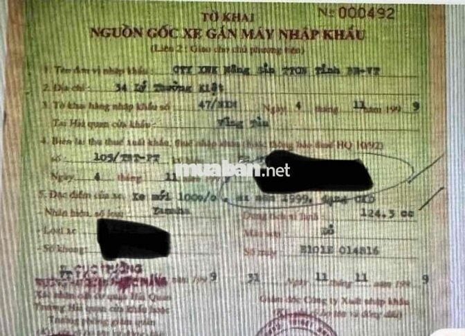 cần bán yaz hải quan chính ngạch