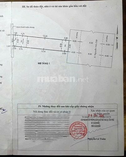 Nhà cấp 4 dtich 80m2 MTKD đường Nguyễn Hữu Dật, Q. Tân Phú 