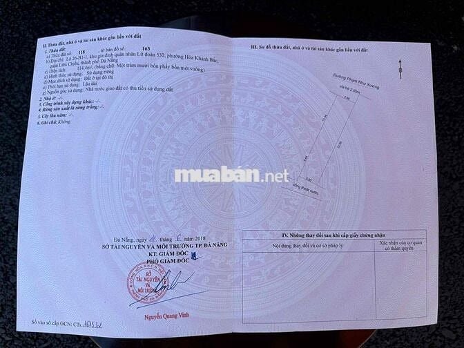 bán đất tặng nhà cấp 4 mặt tiền đường phạm như xương