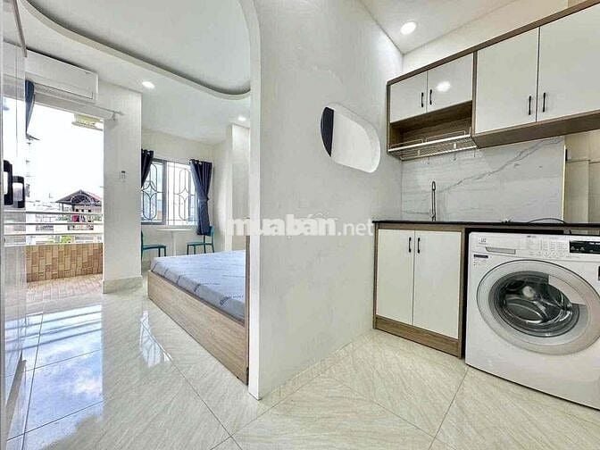 Cho thuê căn hộ dịch vụ full nội thất ban công, giá rẻ
