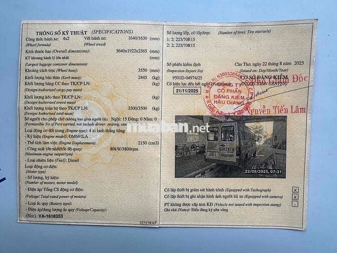 Mercedes Sprinter 16 chỗ đời 2008 chính chủ