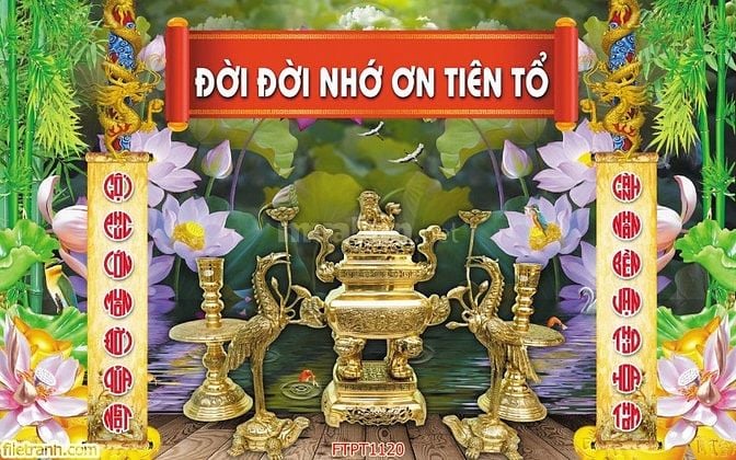 Tranh gạch 3d ốp tường phòng thờ - CXV5