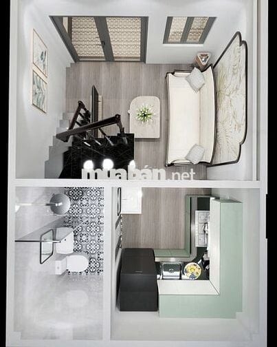 Nhà Trệt Lầu 2PN Full Nội Thất Hẻm Đường Ngô Quyền chỉ 5 triệu