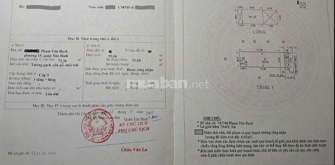 Nhà Phạm Văn Bạch 4,3x14m, trệt + lửng, sổ hồng riêng, gần sân bay