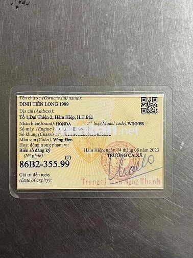 WINNER 9 CHỦ BS WÍP 86 HỖ TRỢ GÓP OĐ CÓ GL ĐỖI XE