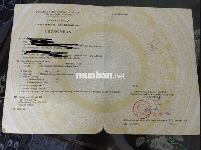 Chính chủ bán nhà 107m tại khu phân lô TĐC Tự Khoát - Ko tiếp môi giới