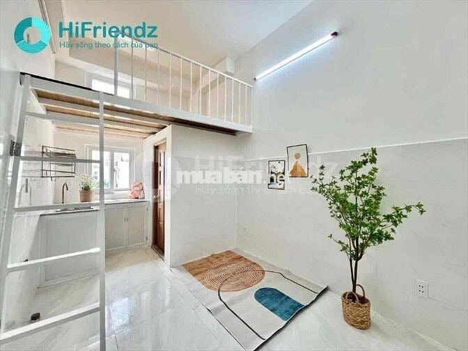 phòng có gác full nội thất rộng 25m2 nằm ngay ĐH Nguyễn Tất Thành