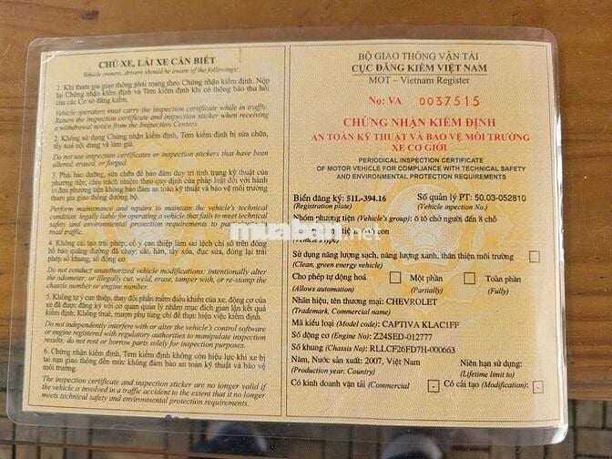 CHEVROLET CAPTIVA LT 2.4, MÁY SỐ NGON, THẮNG ĐĨA.