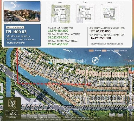 Sở hữu ngay căn biệt thự 2 mặt tiền đẳng cấp tại The Pearl