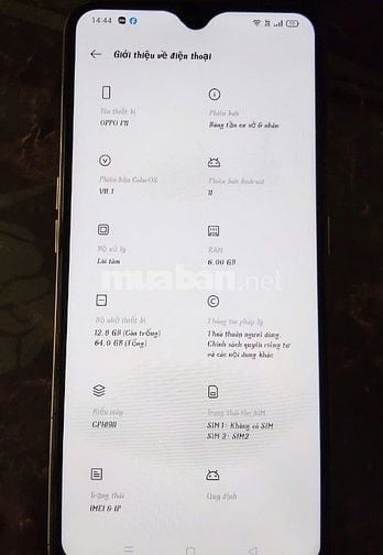 Bán oppo F11 6/64GB chính hãng 900K