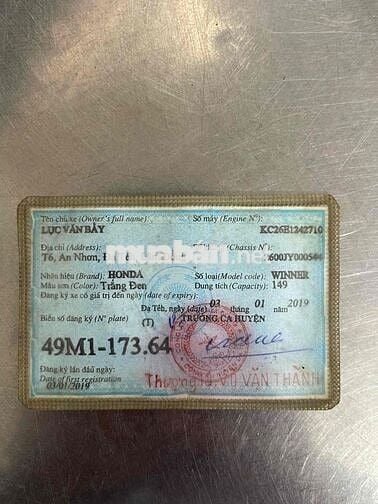 WINNER 2019 BS 49 HỖ TRỢ GÓP OĐ CÓ GL ĐỖI XE