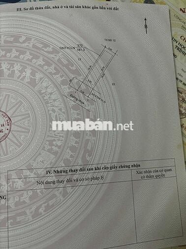 Chính Chủ: Bán lô đất 100m2 thổ cư, 82m2 CLN, Có sổ riêng, QH đất ở