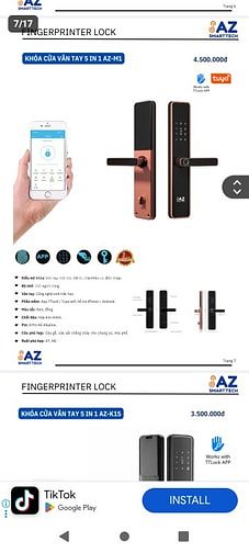 Hợp tác,mua bán khoá cửa thông minh 5 trong 1 AZ SMARTTECH
