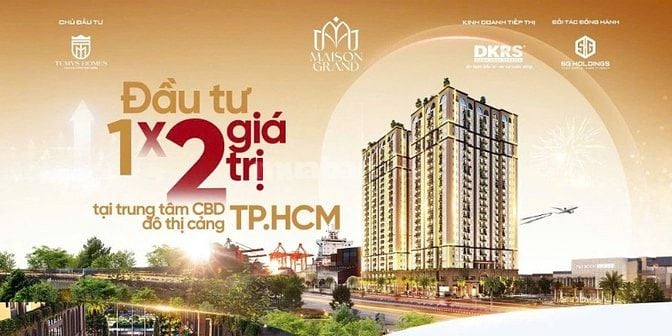 Suất ngoại giao Maison Grand TP Phú Mỹ - Thanh toán đủ 50% nhận nhà