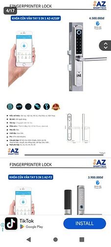 Hợp tác,mua bán khoá cửa thông minh 5 trong 1 AZ SMARTTECH