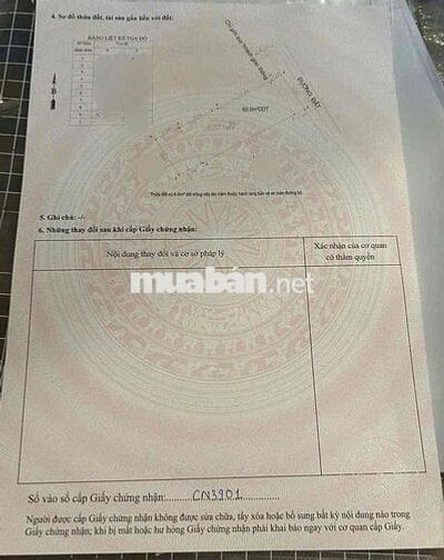 Đất 81,5m(ngang 5m) ,gần trường cấp 2 Tân Bình,TP Dĩ An