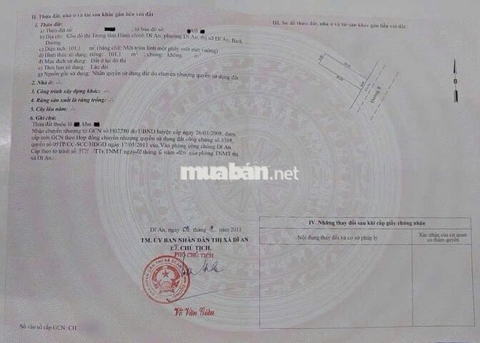 Đất trung tâm hành chính Dĩ An, phường Dĩ An, TP Dĩ An.