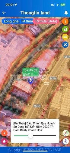 Đất sổ đỏ QL1A 2800m2 Cam Ranh Khánh Hoà 