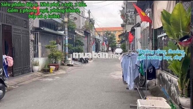 nhà hẻm Phạm Đăng Giảng, 4x17, 1trệt2lầu, 3PN-có nội thất, giếng trời