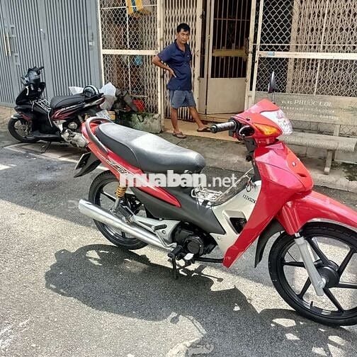 Xe wave alpha 50cc màu đỏ bánh mâm thắng đùm bstp