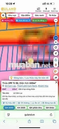 Còn Sót Lô Đất Đẹp Diện Tích 153m2 FULL Thổ Cư - Sát Vịnh Cam Ranh