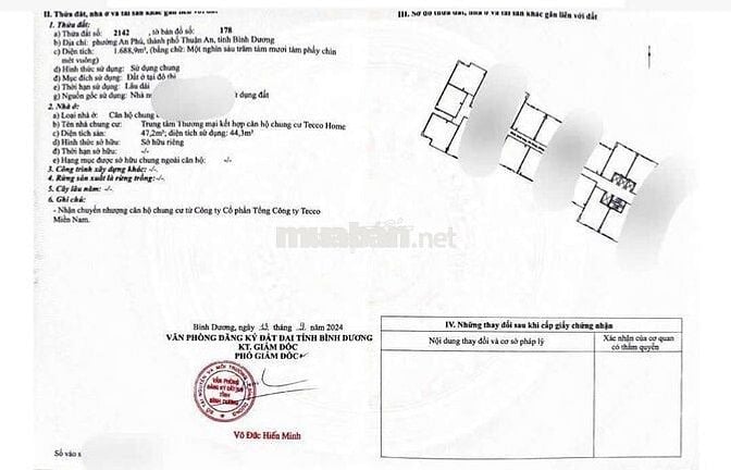 (7664) tecco home An Phú, 47,2 m2: 2pn, pk,wc, bao sổ 1,3 tỷ