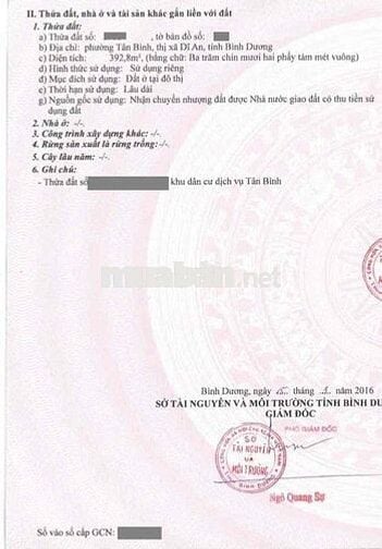 Đất KDC Biconsi, Phường Tân Bình, Tp Dĩ An.