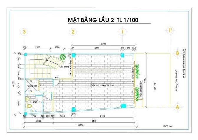 CHO THUÊ TẦNG 2 MẶT BẰNG KINH DOANH - VĂN PHÒNG ĐIỆN BIÊN PHỦ Q1