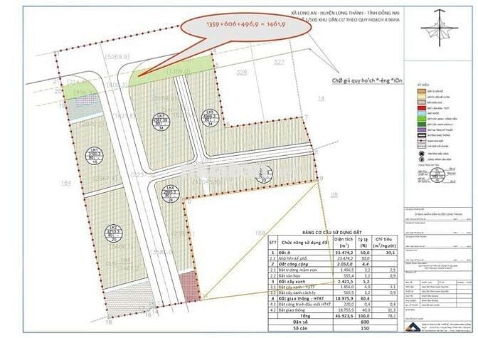 BÁN LÔ ĐẤT 46923,5 đường nhựa song hành, cao tốc long thành dầu dây