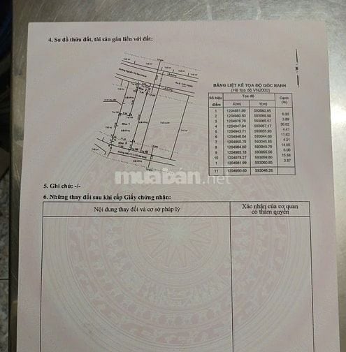 Bán 335.4 m2 đất tại xã Thới Tam Thôn, huyện Hóc Môn