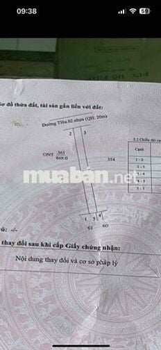 Đất ONT 869m2 Ấp Tân Tây Xã Tân Hưng Huyện Tân Châu Tây Ninh