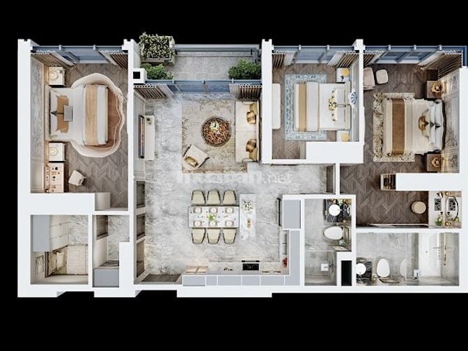 Chỉ với 3,8 tỷ (20% GTCH) bạn sẽ sở hữu ngay căn góc 3 phòng ngủ!!