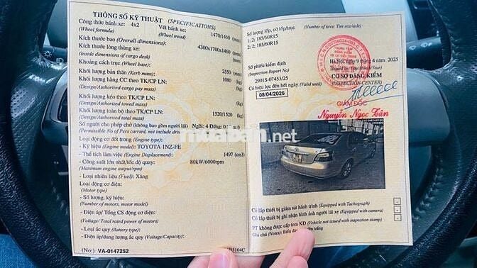 Toyota Vios 2013 1.5G - 127799 km