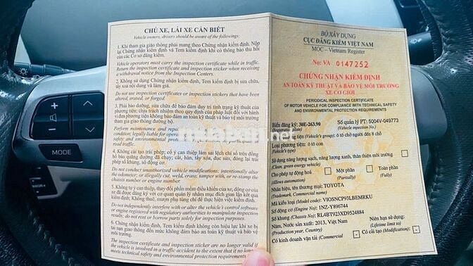 Toyota Vios 2013 1.5G - 127799 km