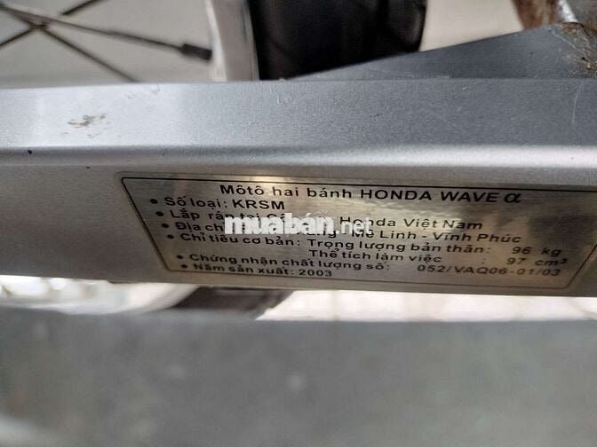 Wavealpha 2003 zin  9 chủ bao giấytờ