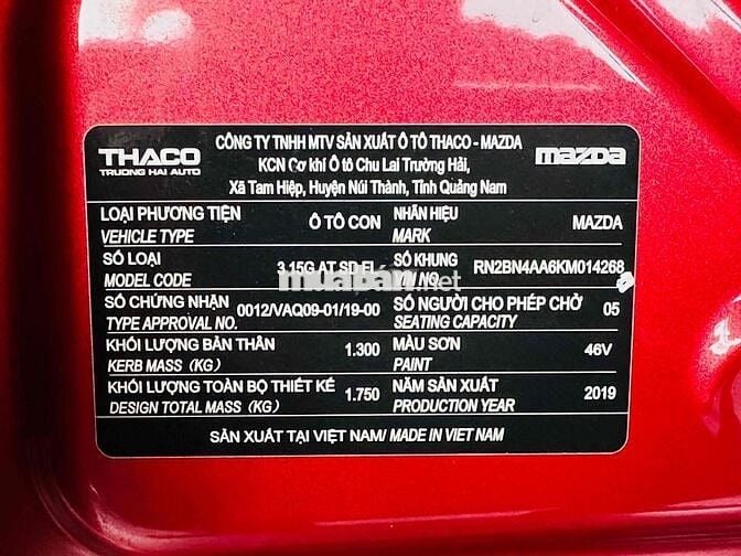 Mazda 3 1.5 2019 Đỏ Pha Lê