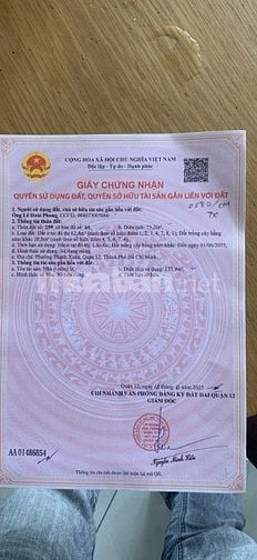 BÁN NHÀ DIỆN TÍCH KHỦNG VỊ TRÍ SIÊU ĐẸP QUẬN 12 NGAY CC PICITY TX 13