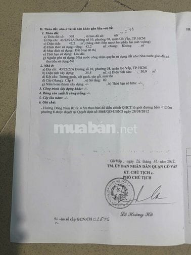 Bán nhà chính chủ đường số 10, P8 GV, 43m2, giá 3,4 tỷ
