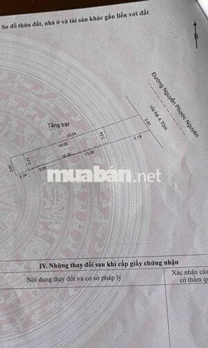 Nhà 2 tầng đúc Nguyễn Phước Nguyên 3PN có sân rộng