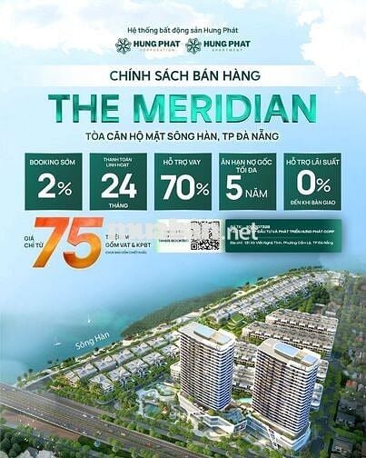 3,6 tỷ sở hữu căn 1pn dự án căn hộ The Meridian Đà Nẵng view pháo hoa.